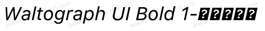 Waltograph UI Bold 1字体转换